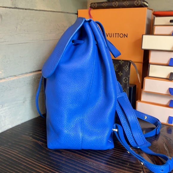 Mansur Gavriel pebbled leather backpack in Blue - Picture 8 of 17